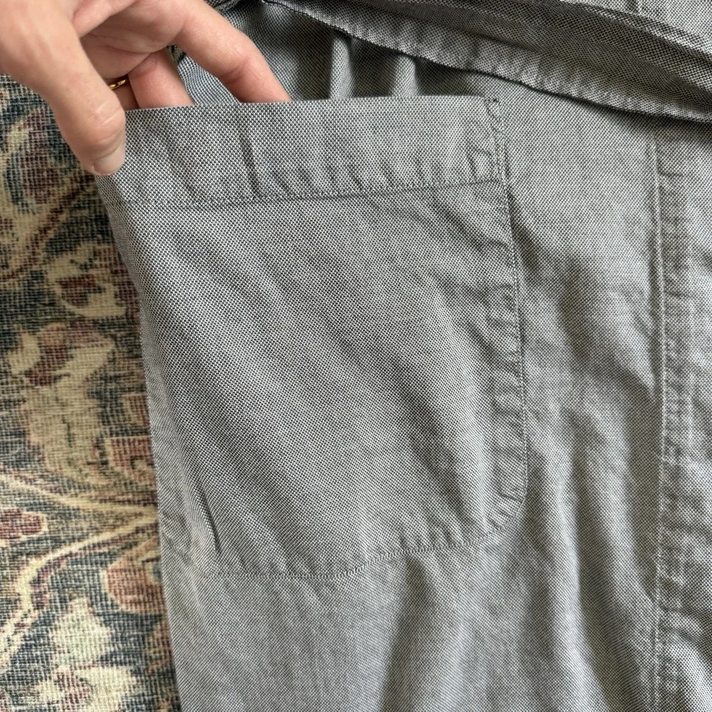 Polo Ralph Lauren Mens Robe S/M Blue Gray Embroidered Logo Sleepwear Lightweight